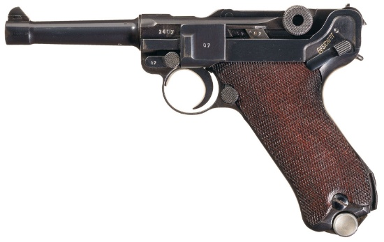 Excellent Mauser "S/42" Code, 1937 Production Luger Semi-Automat