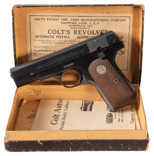 Excellent Colt Model 1908 Pocket Hammerless Pistol