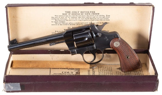 Colt Officers Model Heavy Barrel Target Revolver, 1940, w/Box