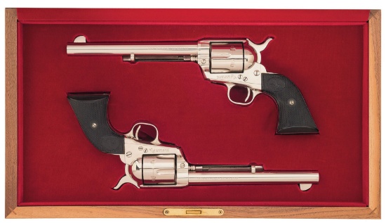 Cased Consecutive Pair of Colt Single Action Army Revolvers