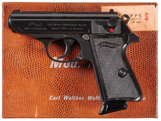 Excellent Walther/Interarms PPK/S Semi-Automatic Pistol with Box