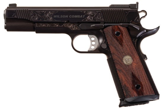 Engraved Wilson Combat Supergrade Semi-Automatic Pistol
