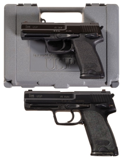 Two Heckler & Koch USP Semi-Automatic Pistols