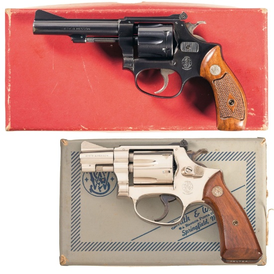 Two Boxed Smith & Wesson .22 Caliber Double Action Revolvers