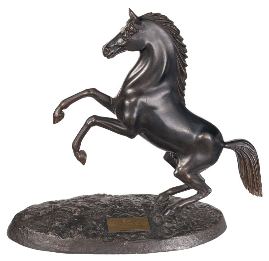 Rare Large Bronze Statue of The Rampant Colt by Thomas Haas