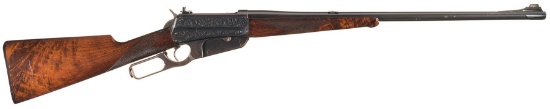 Engraved Winchester Deluce Model 1895 Rifle, Factory Letter