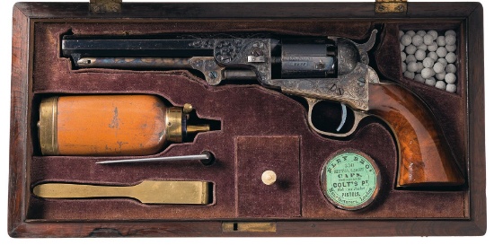 Engraved Colt Model 1849 Pocket Revolver