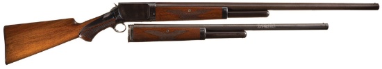 Exceptional Burgess Slide Action Shotgun with Scarce Extra Barre