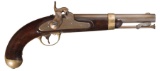 Henry Aston U.S. Model 1842 Percussion Pistol