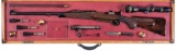 Embellished Connecticut Shotgun Manuf Mauser Rifle, Scope, Case