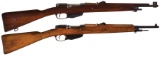 Two Dutch Mannlicher Model 1895 Bolt Action Carbines