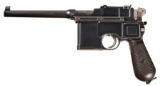Antique Mauser Model 1896 Cone Hammer Broomhandle w/Stock