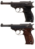 Collector's Lot of Two World War II Nazi P.38 Pistols