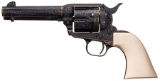 Engraved Gold Inlaid Colt Third Generation Single Action Army