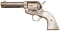 Colt 44-40 SAA, Engraved, Silver Plated, Steer Head Grips