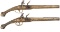 Gilded and Niello Accented Pair of Balkan Flintlock Pistols