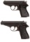 Two Nazi Military Inspected Walther PP-Family Pistols