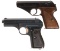 Two Nazi Proofed Semi-Auto Pistols w/Ex. Mags, Holsters