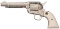 Factory Engraved Nickel Colt Single Action Army Revolver