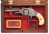 Cased Engraved Gold Smith & Wesson No. 1 3rd Issue Revolver