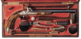Cased French Percussion Target Pistol with Accessories