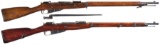 Two Mosin-Nagant Model 1891 Bolt Action Rifles
