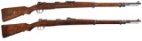 Two GEW 98 Bolt Action Rifles