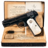 Colt Model 1903 Pocket Hammerless Pistol with Box, Pearl Grips