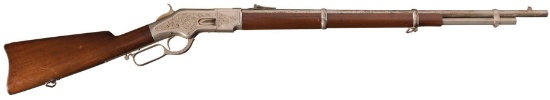 Factory Engraved/Nickel Winchester Model 1866 Carbine, Letter