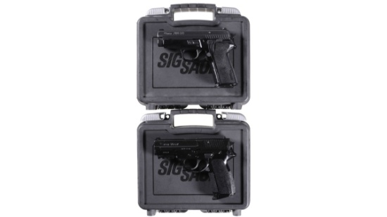 Two Sig Sauer Semi-Automatic Pistols with Cases -A) Sig Sauer Model P229 SAS Pistol