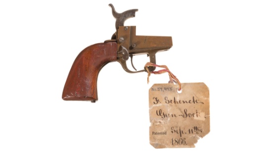Patent Model for Schenck Hair Trigger Device for Colt Revolvers