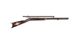 German Silver Mounted Half-Stock Percussion Rifle with Scope