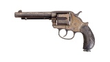 Silver Overlaid Colt Model 1878 Frontier Six Shooter Revolver