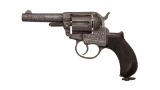 Engraved Colt Sheriff's Model 1877 Double Action Revolver