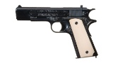 Engraved Colt Ace Semi-Automatic Pistol