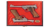 Cased Pair of Browning Renaissance Pistols