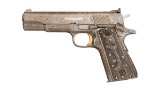 Engraved Colt Mk IV Series 70 Government Model Ace