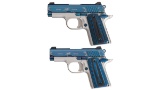 Cased Pair of Kimber Micro Sapphire Semi-Auto Pistols