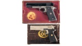 Two Colt Semi-Automatic Pistols with Boxes