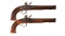 Pair of Rifled Flintlock Dueling Pistols by Colnot of Vienna