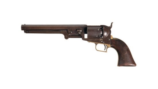 Colt Squareback Model 1851 Navy "Wedge Over Screw" Revolver