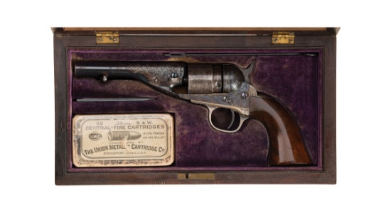 Factory Engraved Colt Model 1862 Police Conversion Revolver