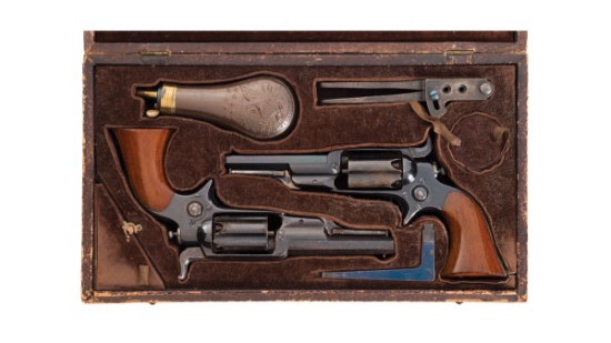 Cased Pair of Colt Model 1855 Sidehammer Pocket Revolvers