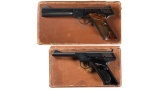 Two Colt Woodsman Semi-Automatic Pistols with Boxes