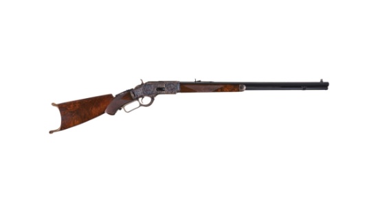 Engraved Winchester Deluxe Model 1873 Lever Action Rifle