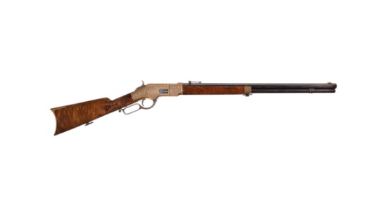 Engraved Presentation Winchester Model 1866 Lever Action Rifle