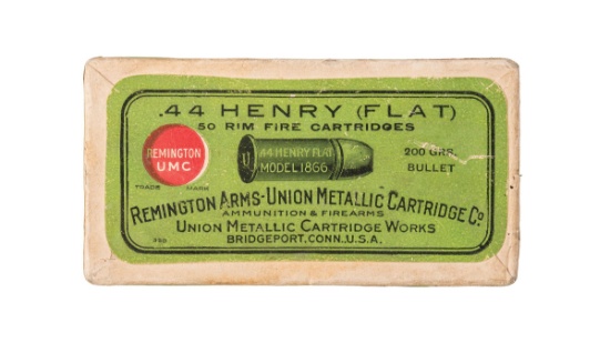 Box of Remington-U.M.C. ,44 Henry Flat Rimfire Cartridges