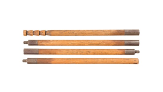 Scarce Four-Piece Wooden Henry Repeating Rifle Cleaning Rod