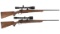 Two Bolt Action Rifles w/ Scopes