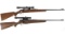 Two Bolt Action Rifles w/ Scopes